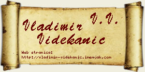 Vladimir Videkanić vizit kartica